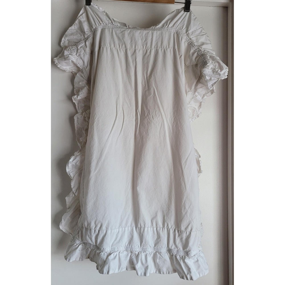 Simply Shabby Chic White Cotton King Pillowcase Ruffle Trim Rachel Ashwell